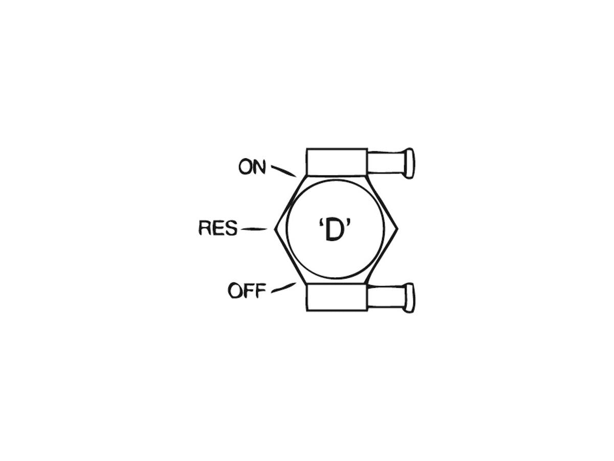 FUEL VLVE DUAL OUTLET W/RESERV