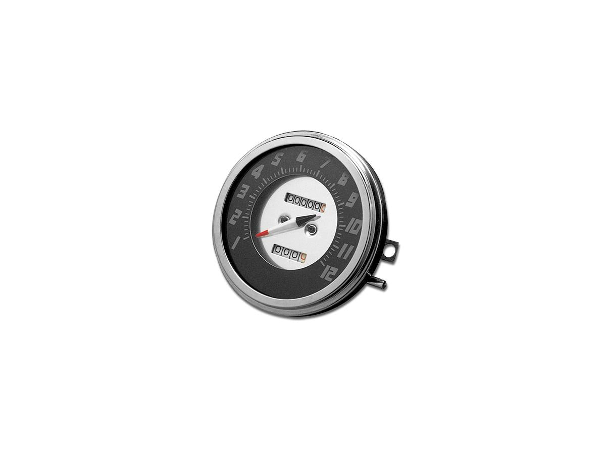 56-61 FL-Style Speedometer Scale: 120 mph; Scale Color: black/silver; Ratio 1:1