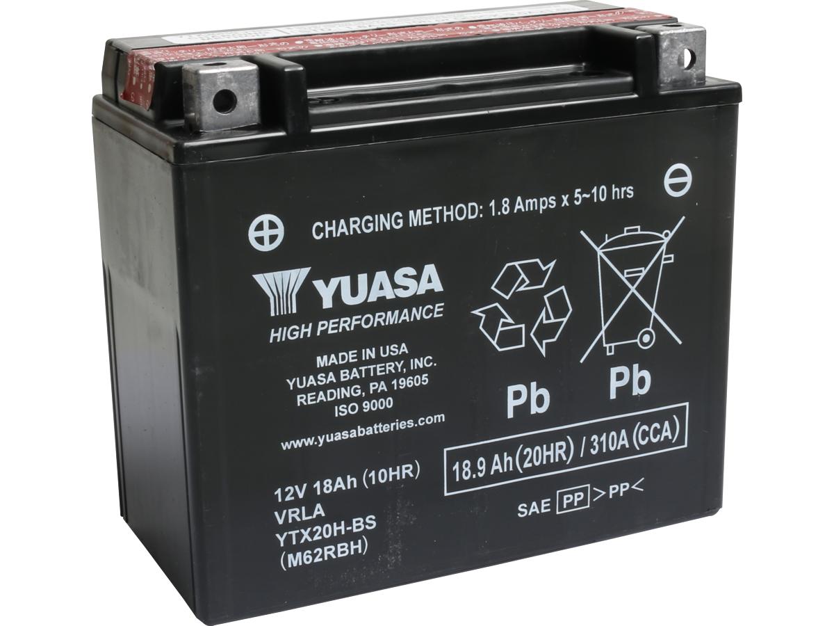 Onderhoudsvrije, krachtige YTX20H-BS batterij Droge batterij met zuurpakket Loodzuur, 310 A, 18,9 Ah