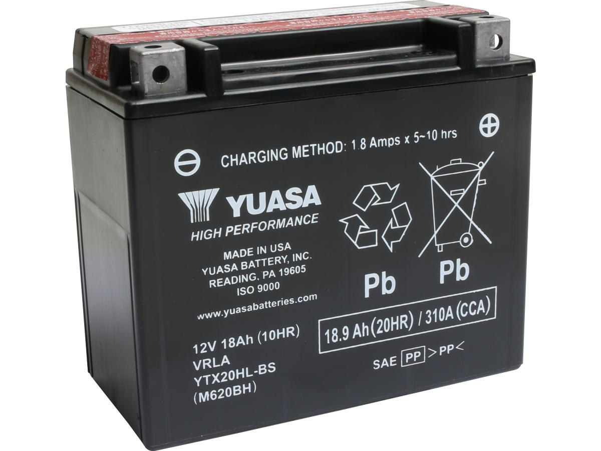 Onderhoudsvrije, krachtige YTX20HL-BS batterij Droge batterij met zuurpakket Loodzuur, 310 A, 18,9 Ah