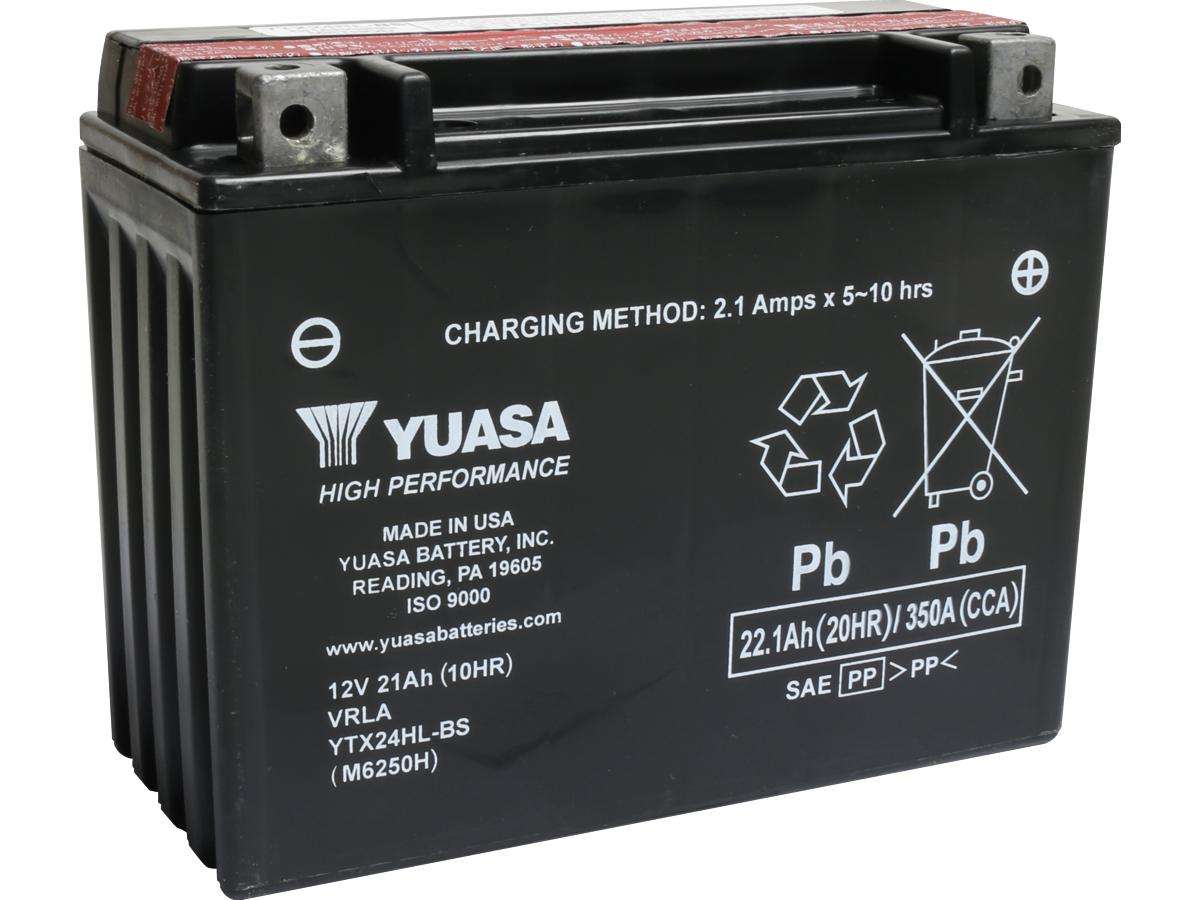 Onderhoudsvrije, krachtige YTX24HL-BS batterij Droge batterij met zuurpakket Loodzuur, 350 A, 22,1 Ah