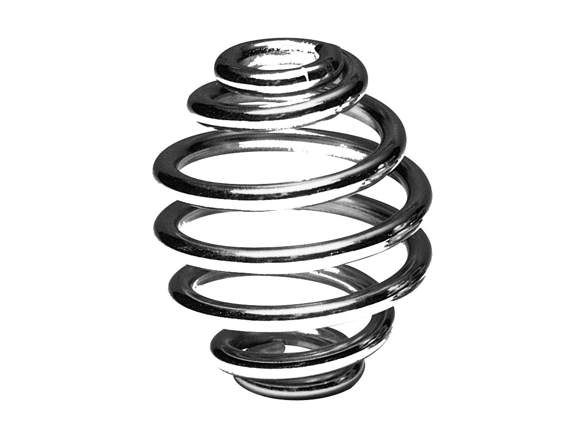 Barrel Seat Spring Chrome 3"