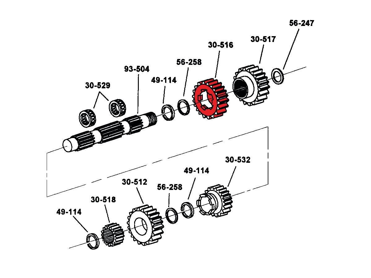 R/T 5 versnellingen 2.94R 1E VERSNELLINGSTELLER