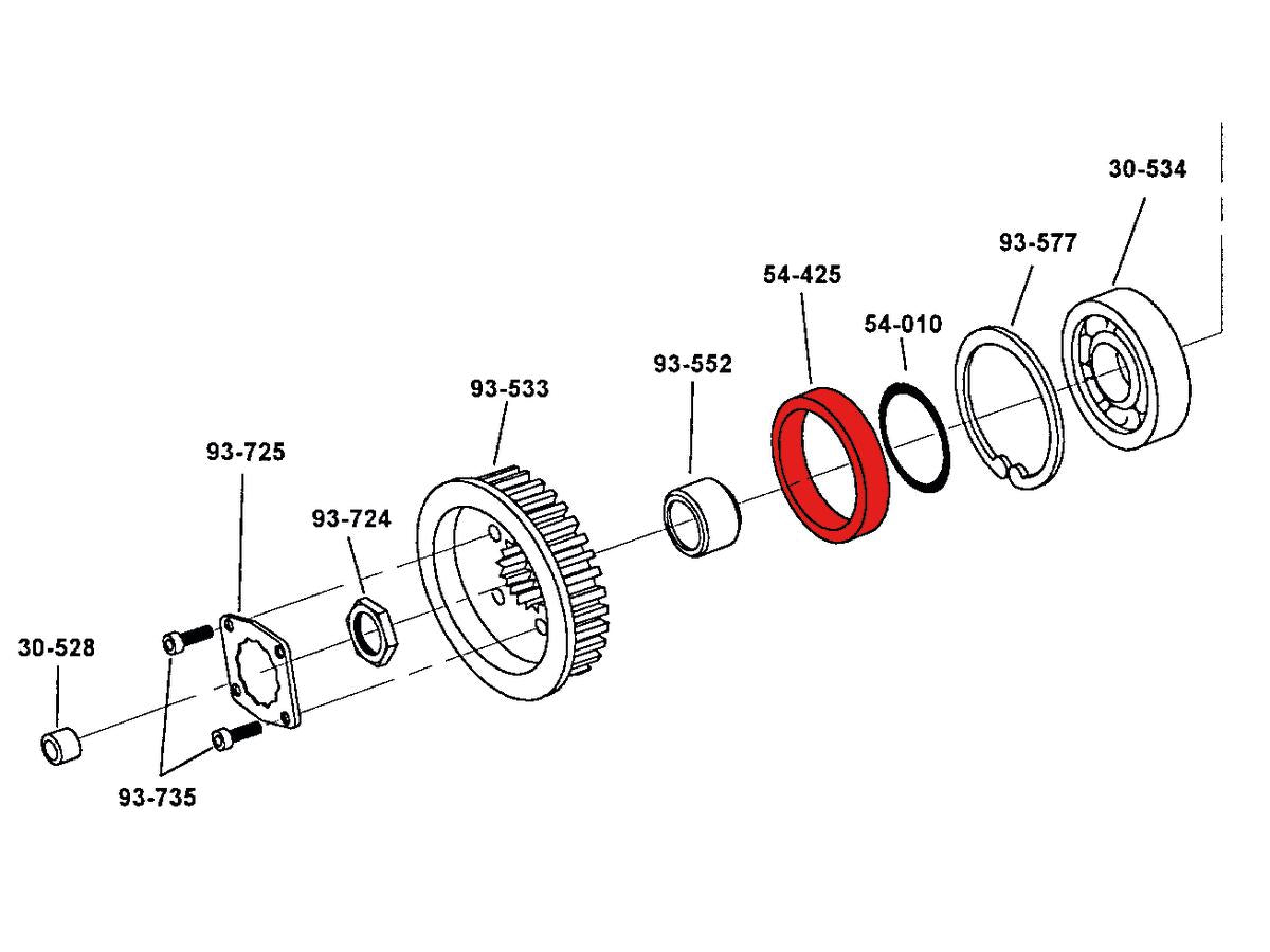 5-Speed Transmission Left Side Countershaft Case Bearing