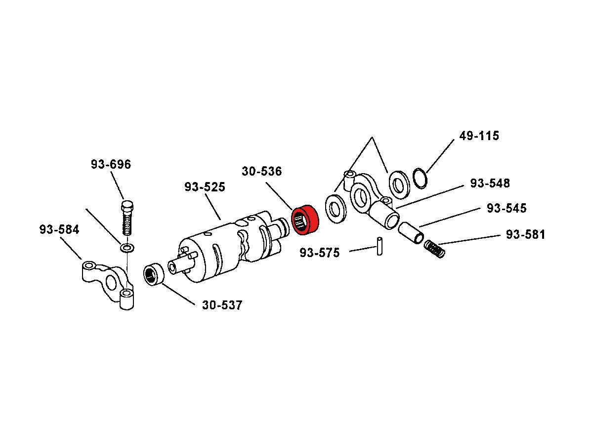 5-Speed Shift Cam Right Support Bearing