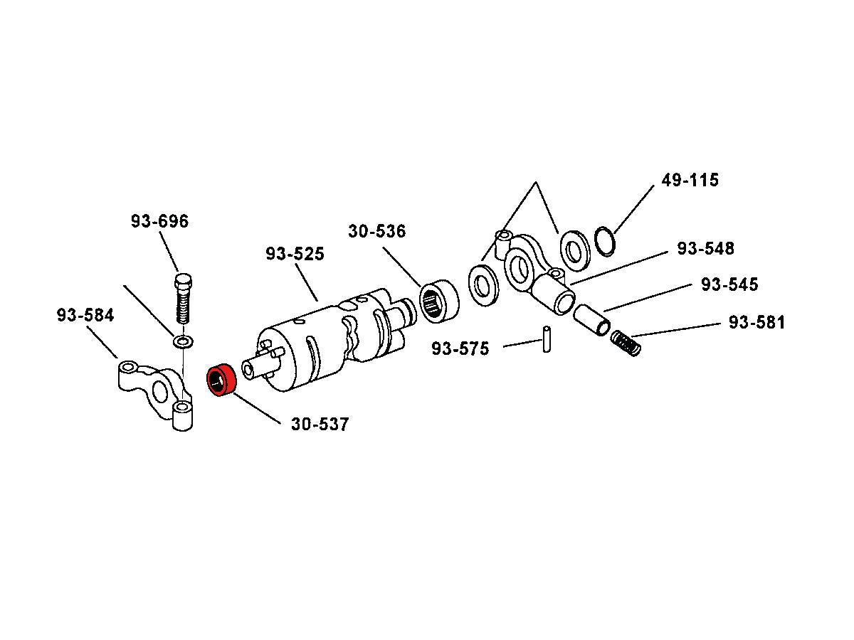 5-Speed Shift Cam Left Support Bearing