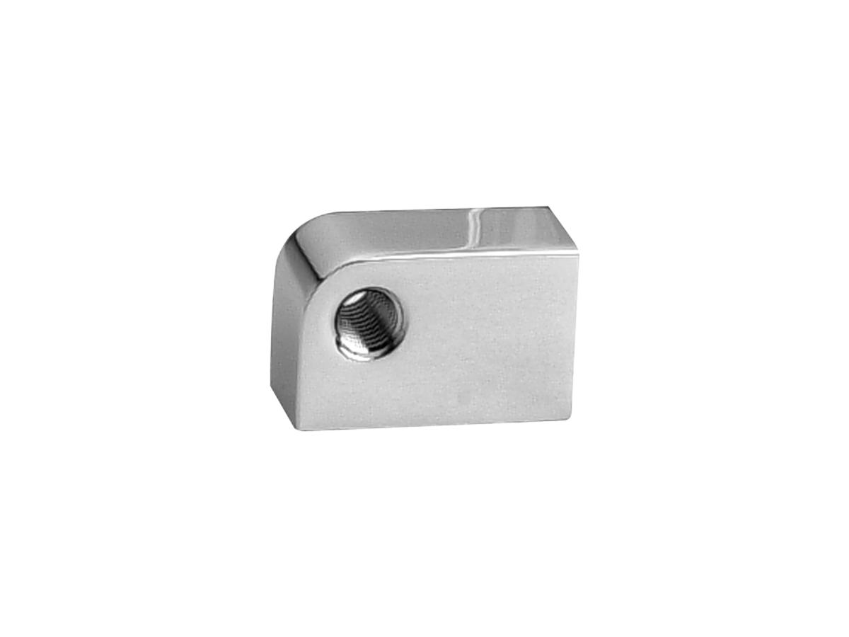 Koplampmontageblok Afmetingen 1 1/2" lang, 3/4" dik met 3/8"-16 gaten Chroom