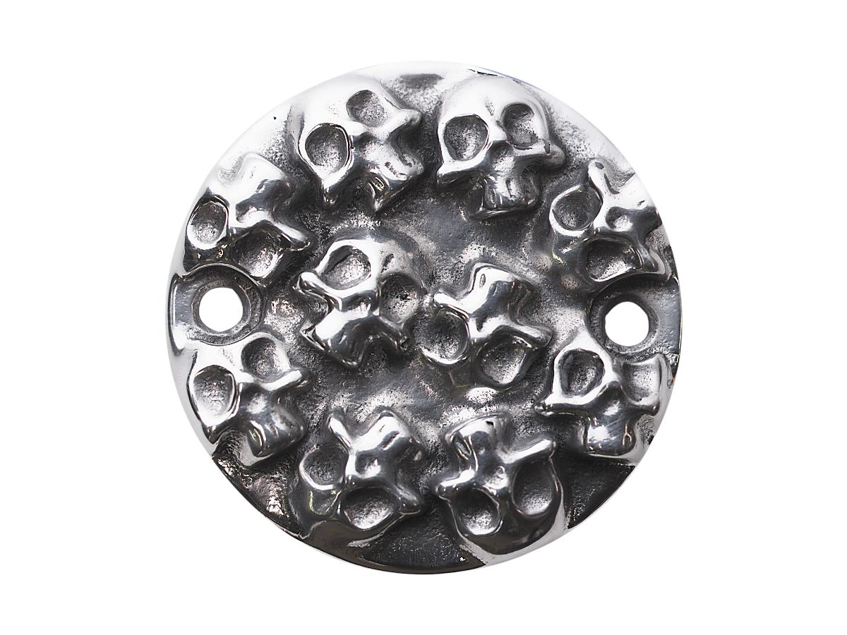 Multiple Skull Point Cover 2-hole Aluminium Polished