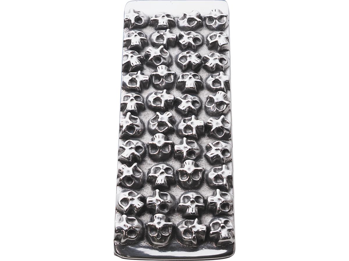 Multiple Skull Lower Tank Panel Aluminium Polished