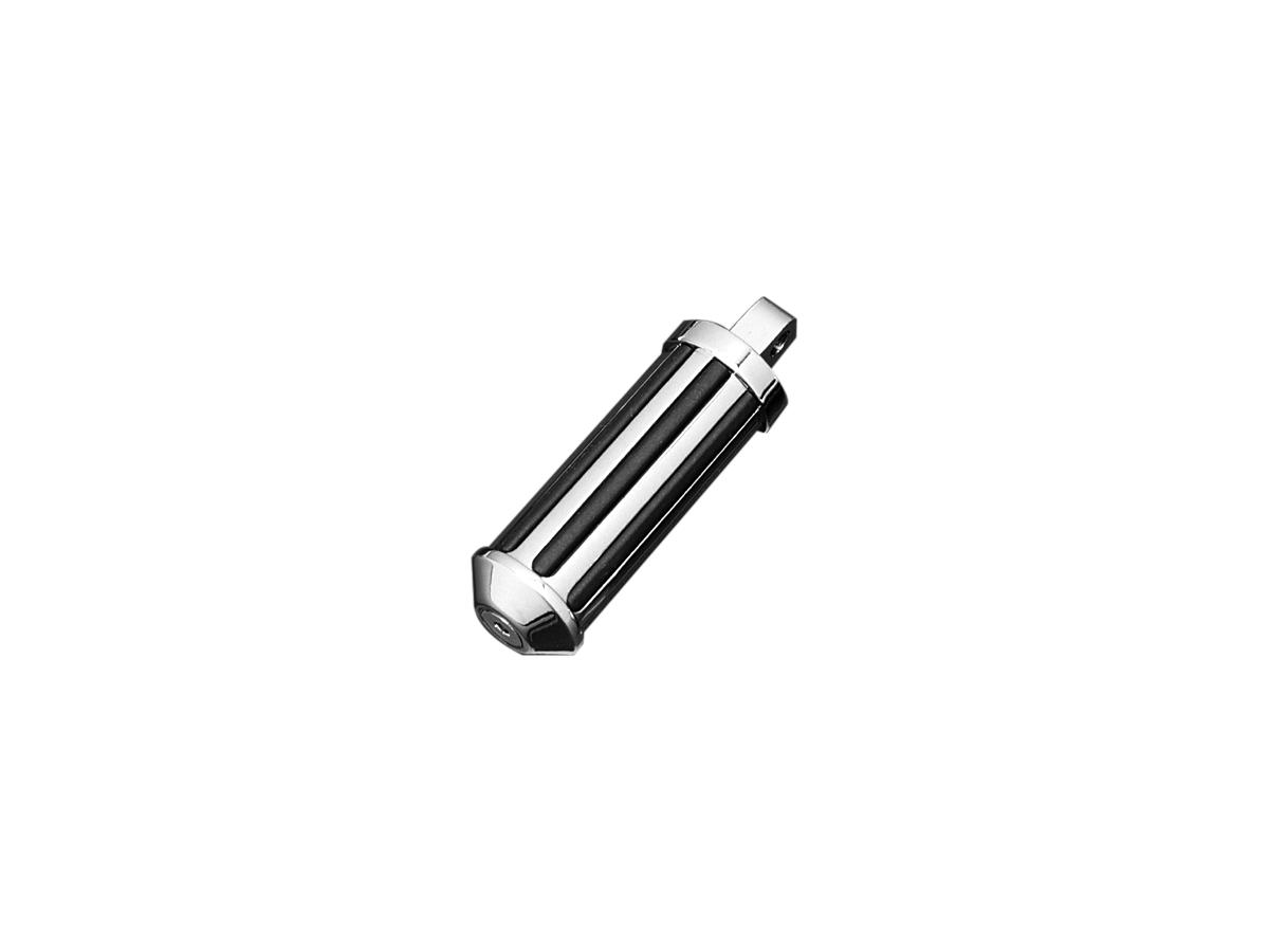 Chrome and Ribbed Rubber Pegs Large Chrome