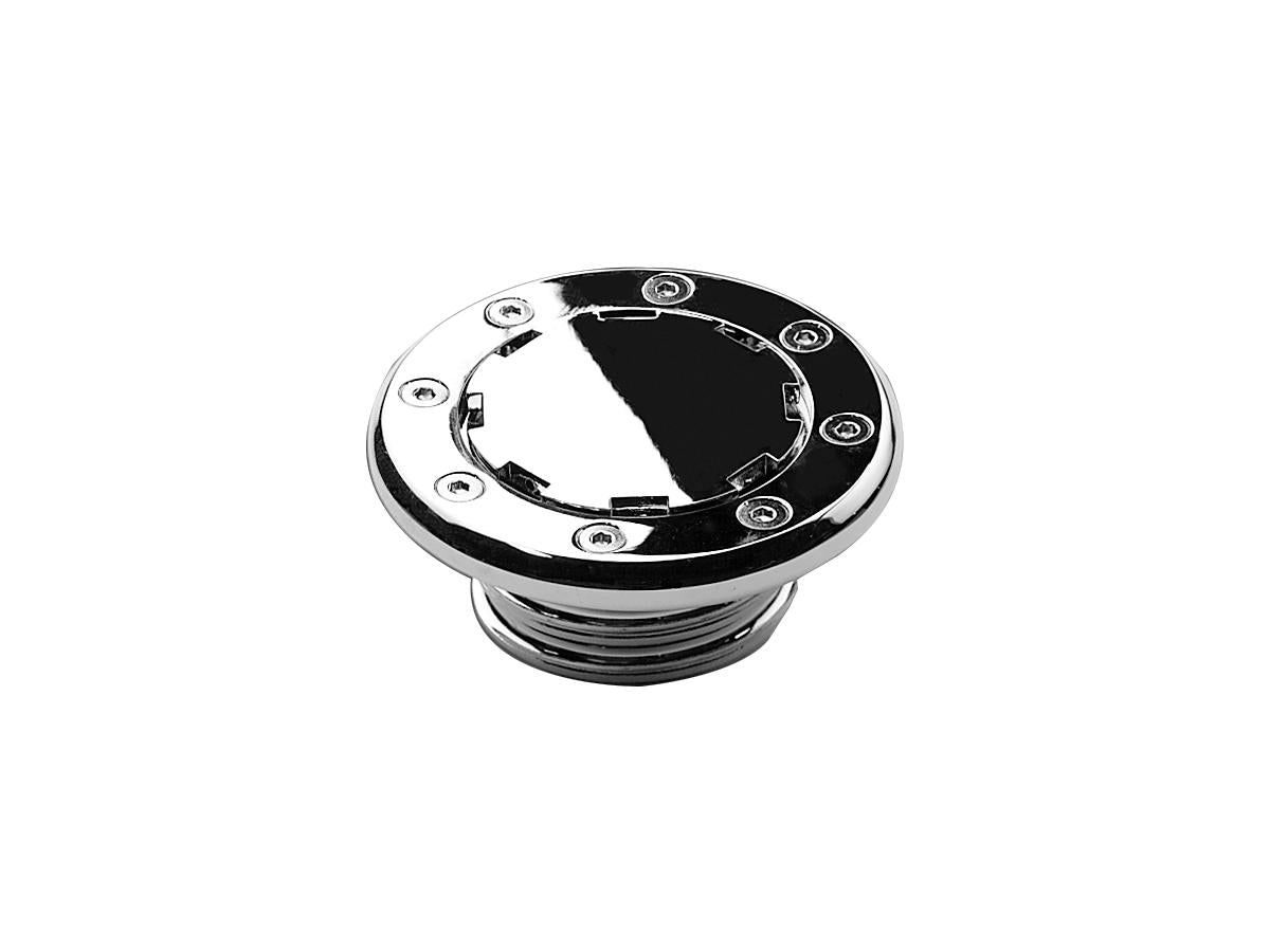 Non Vented Flush Mount Gas Cap Left Hand Thread Chrome