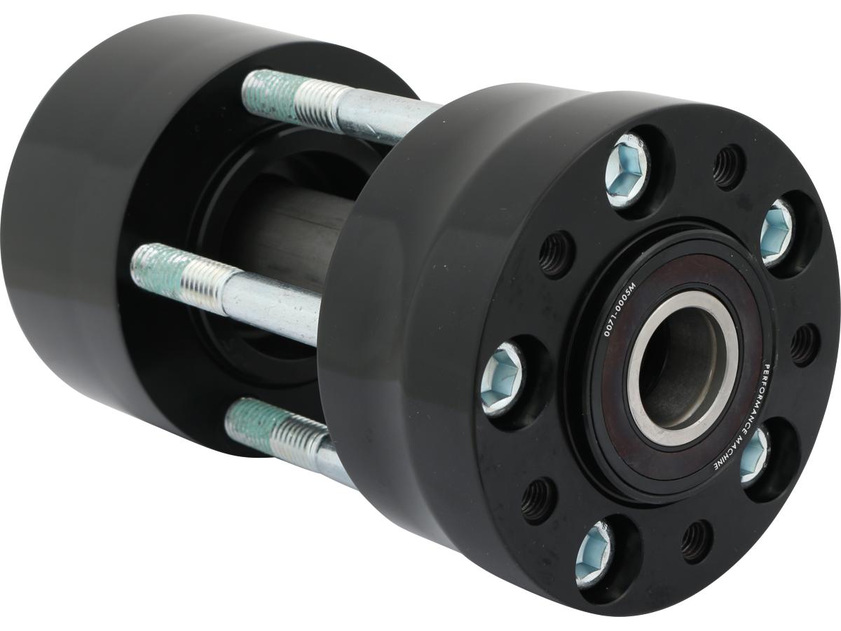 Dual Rotor Front Wheel Hub Black Non-ABS Dual Flange