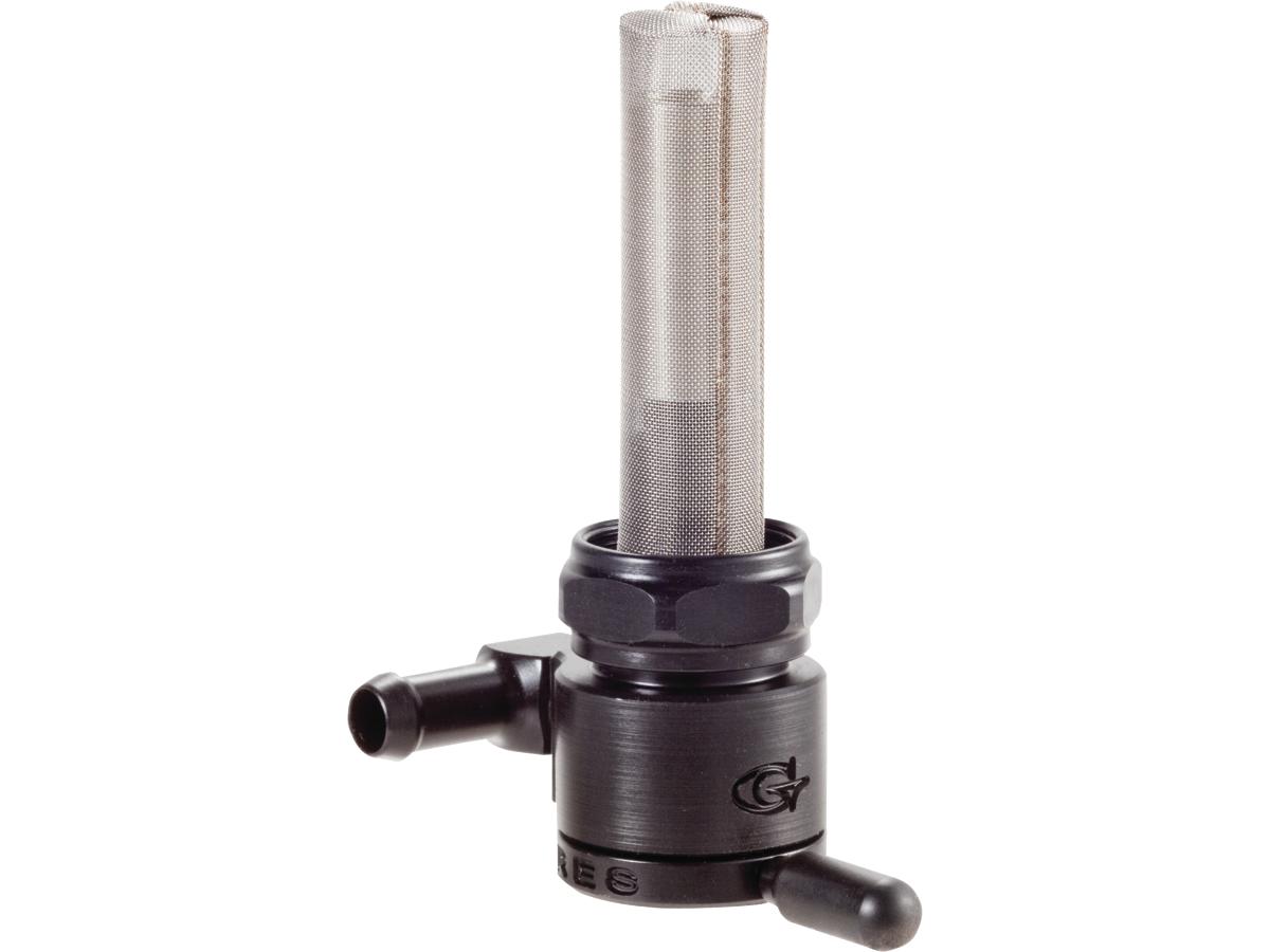 22 mm Fuel Valve Forward Facing Outlet Black