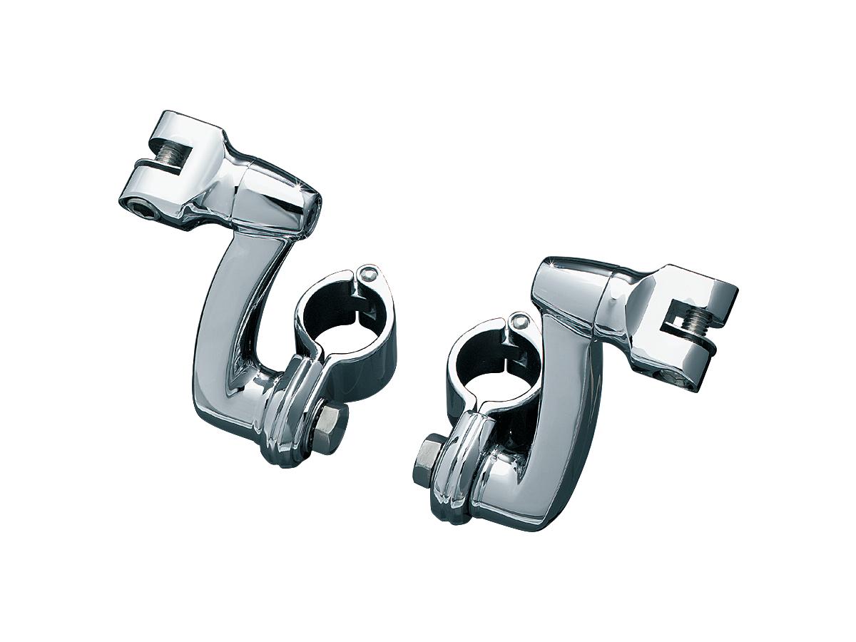 Longhorn Offset Peg Mounts With 1-1/4" Magnum Quick Clamps Chrome