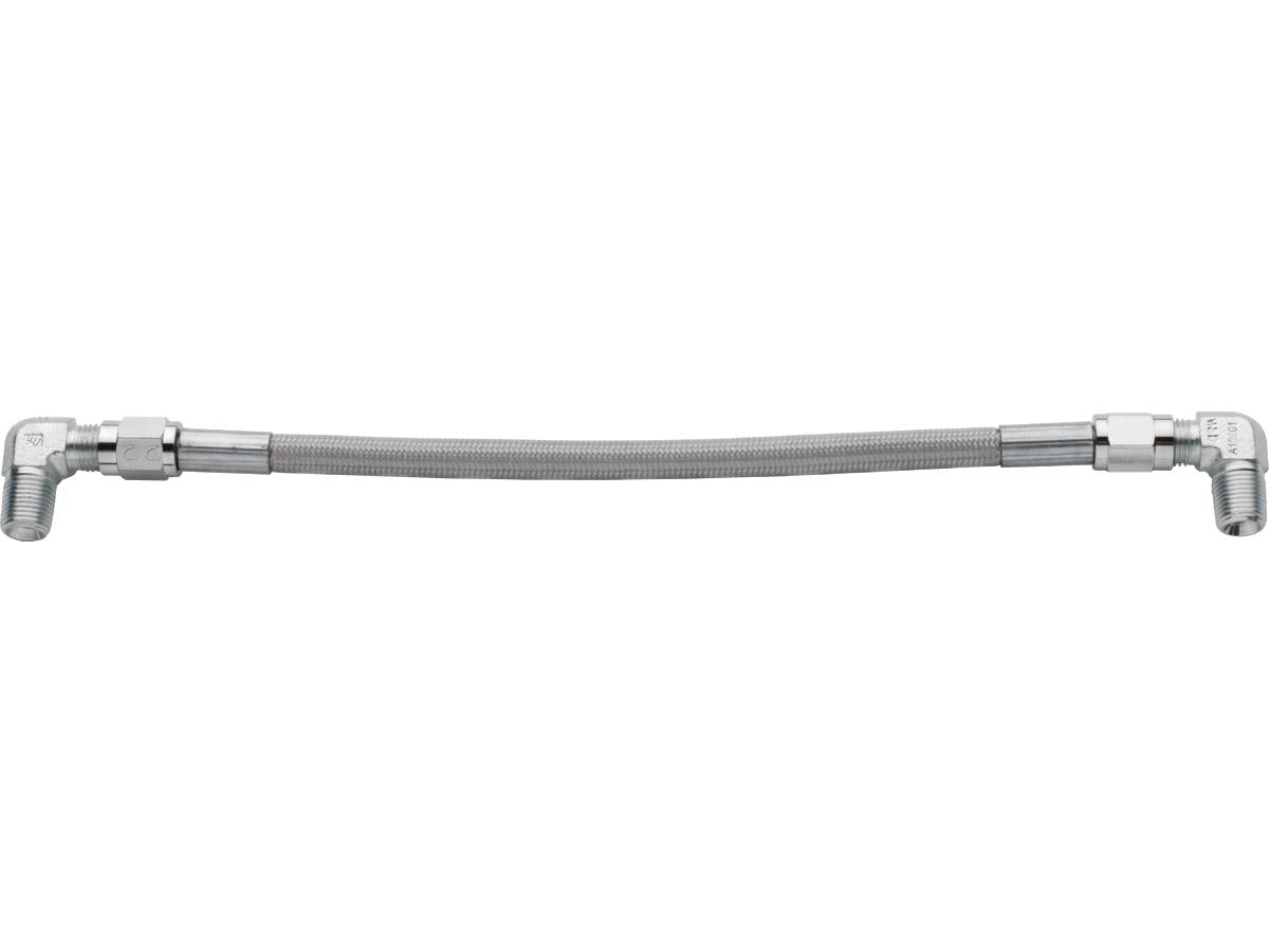 UNIV. FUEL X-OVER 9" Pre-Made Fuel Line Crossovers Stainless Steel Clear Coated 228,6 mm