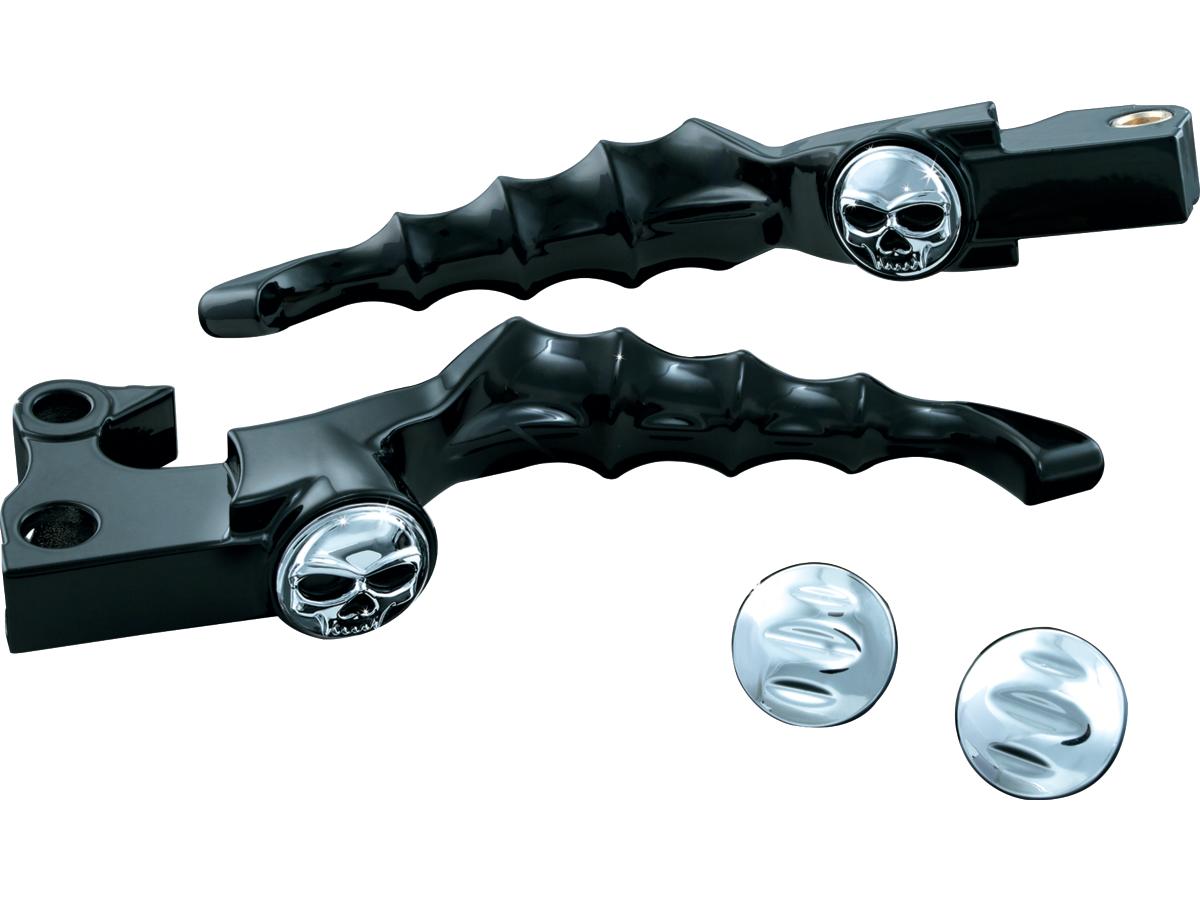 Zombie Hand Control Levers Black Satin Cable Clutch