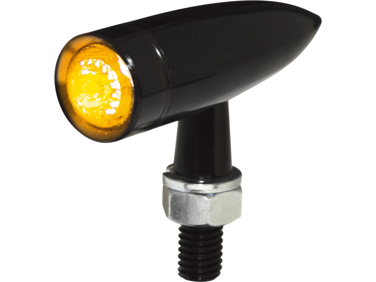 Mono Bullet LED Turn Signal Black Anodized Clear LED