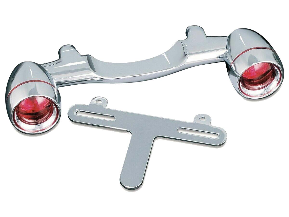 Bullet Light Rear Turn Signal Bar Chrome Red