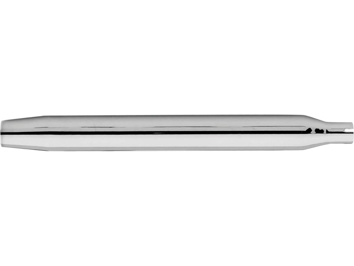 Tapered Muffler 30" long, 3" diameter, 1,75" inlet Chrome