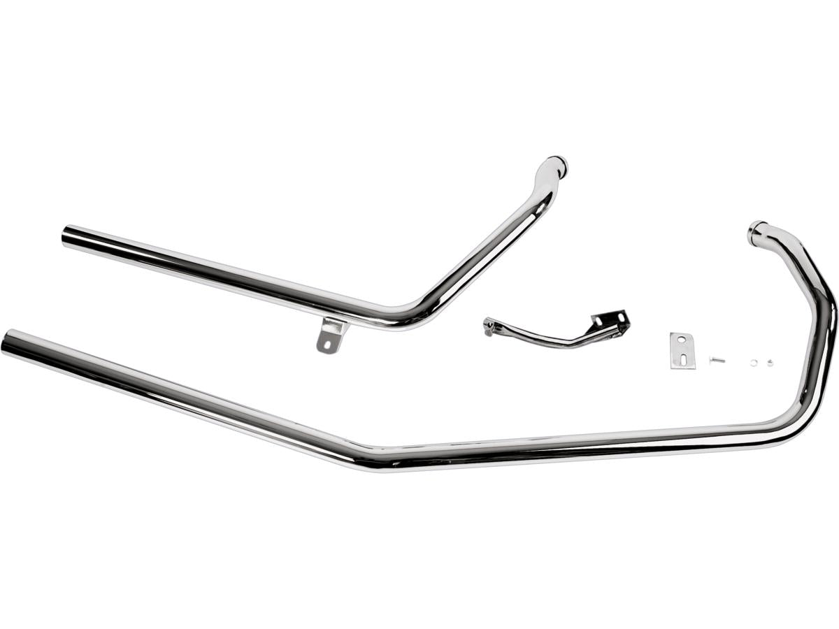 Sportster Upsweep Drag Pipes Straight Cut for Sportster Engines in Rigid Frames Chrome 1,75"