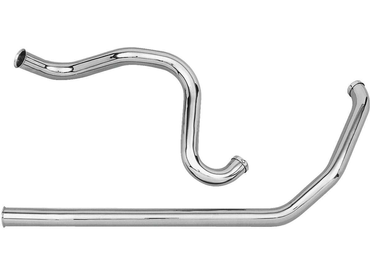 Single Cross-Over Panhaed and Shovel Headers 2-piece Chrome 1,75"