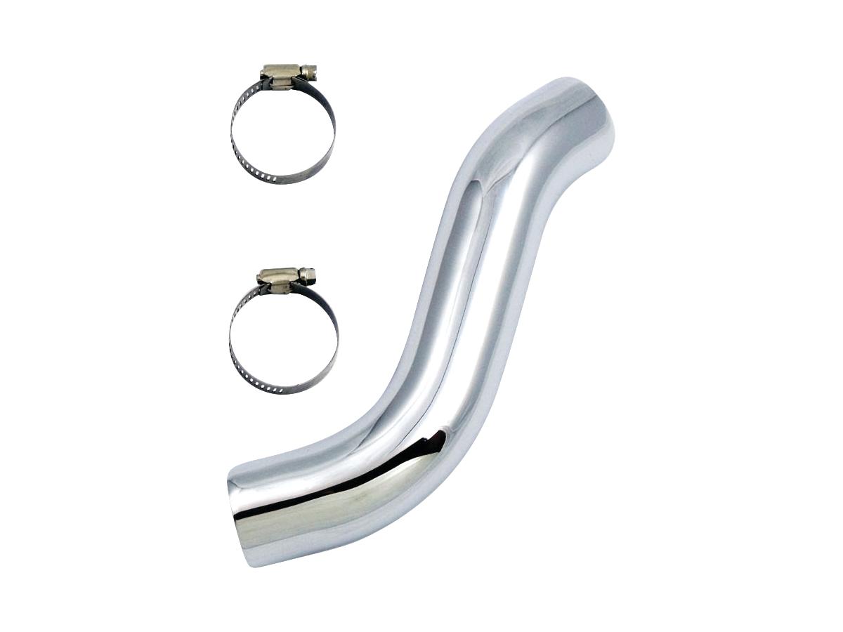 Paughco Exhaust Heat Shields Front, 2 into 1 Headpipes, Paughco Exhaust 712CM Chrome