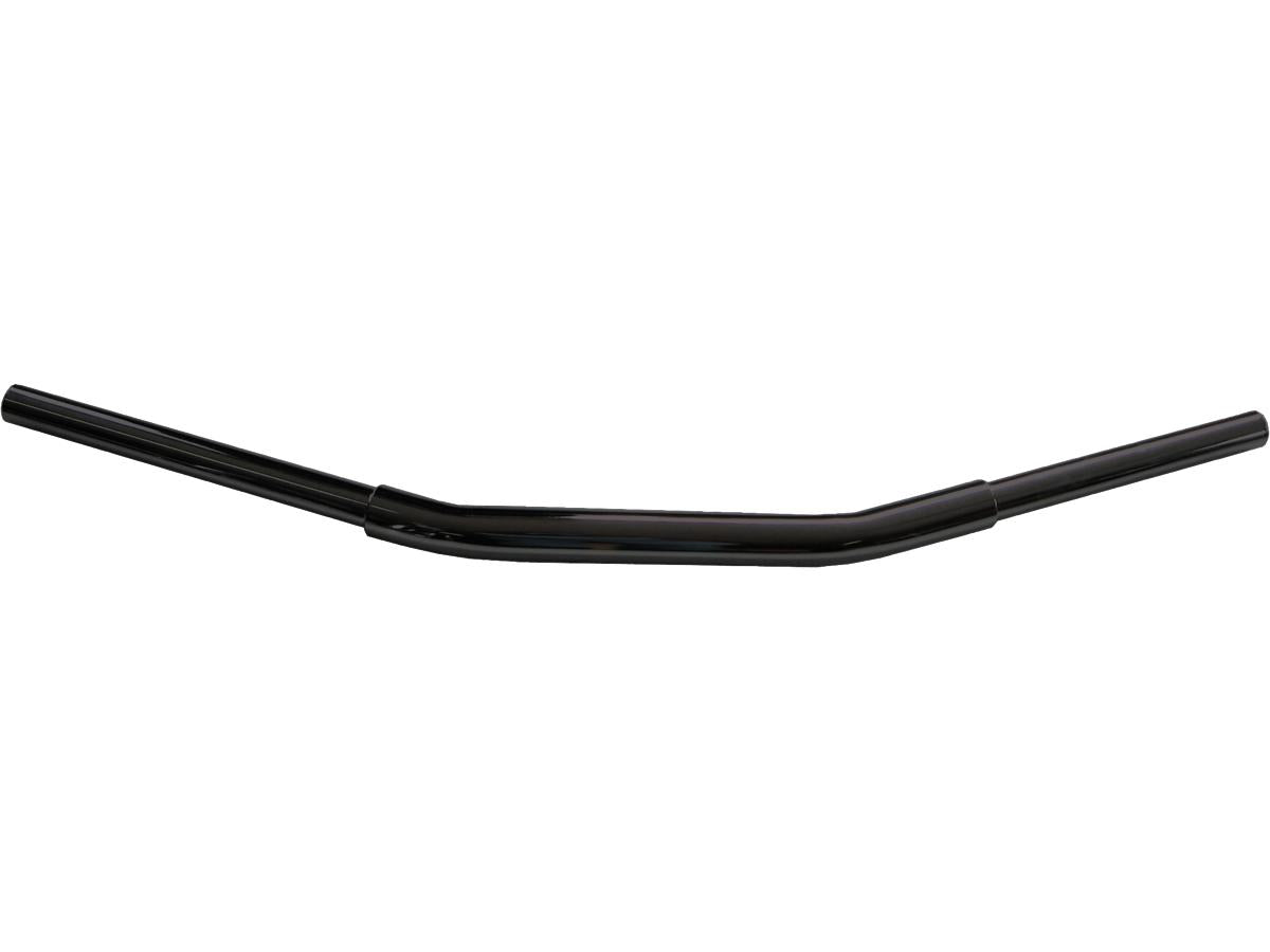 1 1/4" Fat Drag Bar Handlebar with 1 1/4" Clamp Diameter Non-Dimpled 5-Hole Black Powder Coated 820 mm Throttle Cables