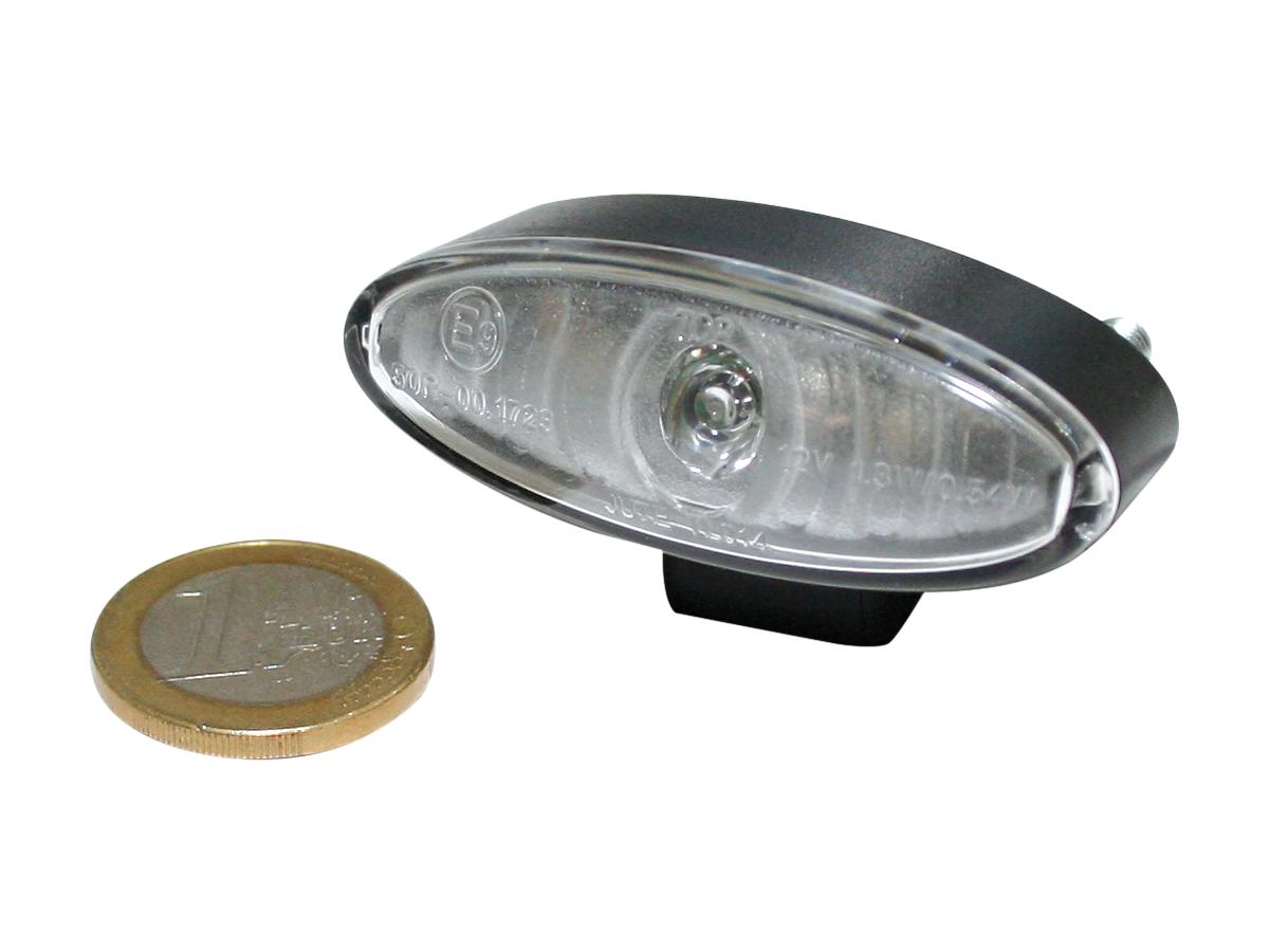 Mini ovaal LED-achterlicht, zwarte LED