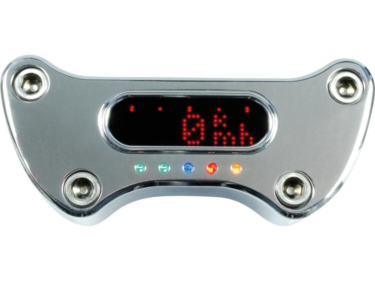 Motosign Mini Gauge Topklem gepolijst