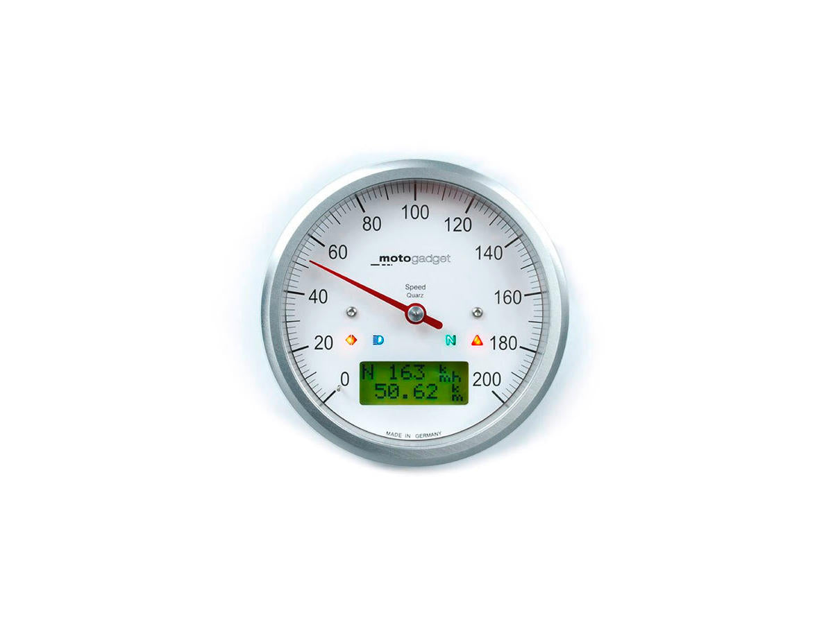 MG MOTOSCOPE CLASSIC 8K SCALE BLKPOLISHED BEZEL WHITE FACE Tachometer