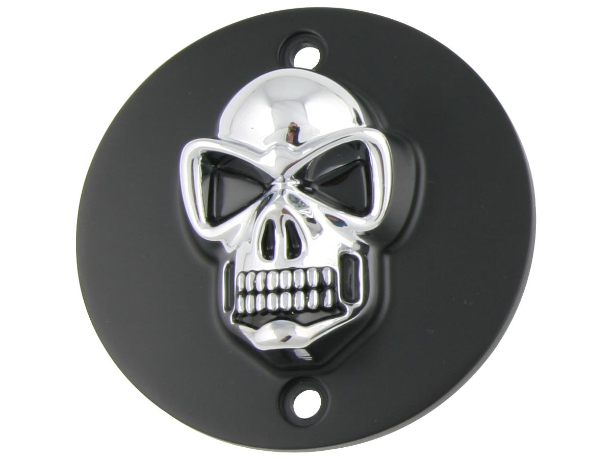 Skull Point Cover 2-hole, vertical Black Chrome