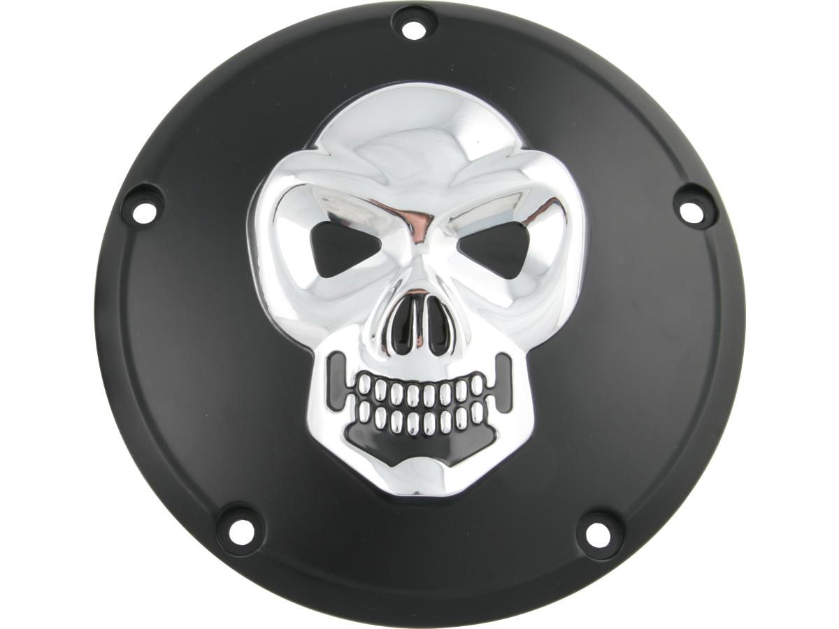 Skull Derby Cover 5-gaats Zwart Chroom