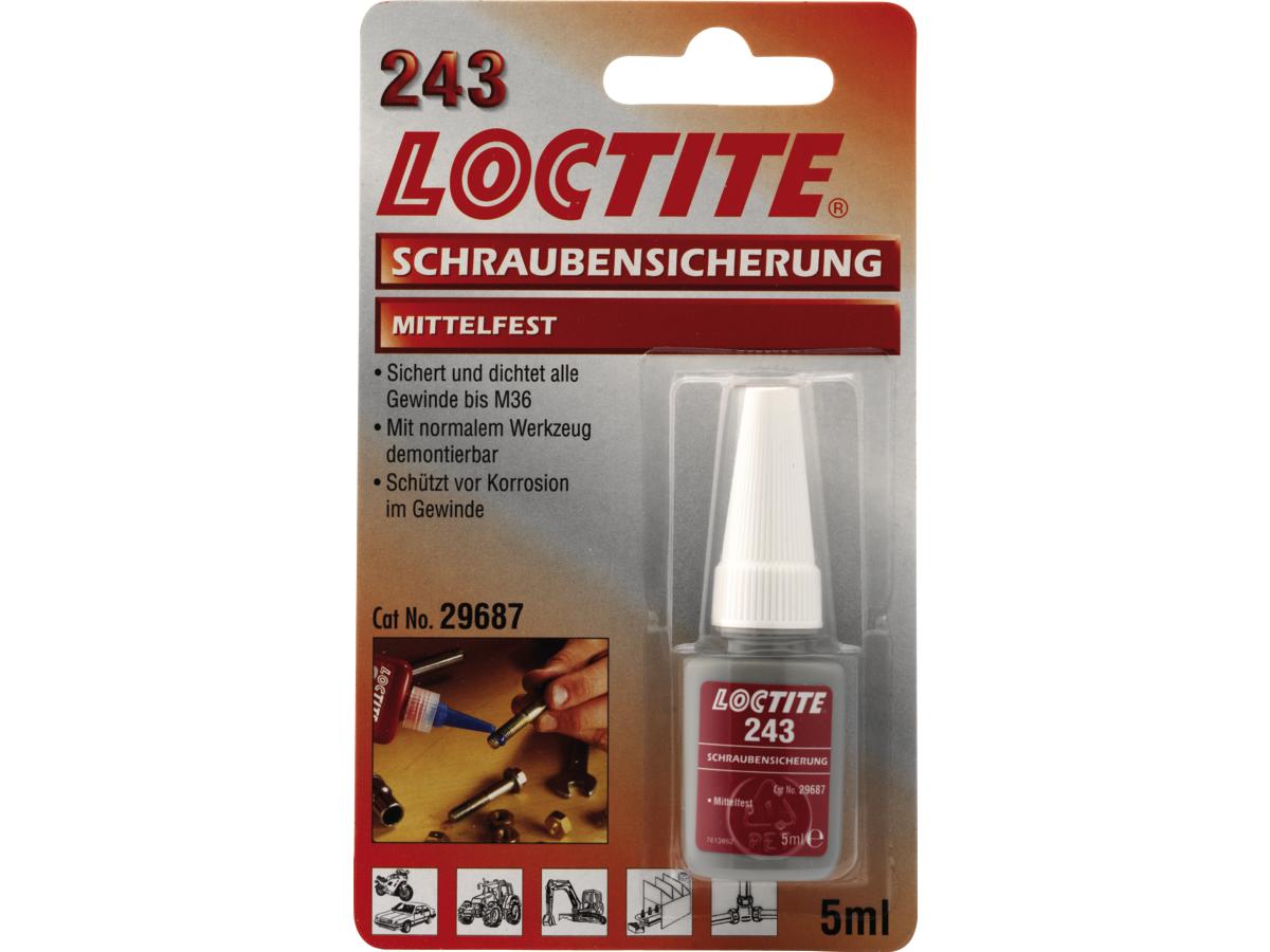 Loctite Schroefdraadborgmiddel 243 Lage Sterkten - 5ml