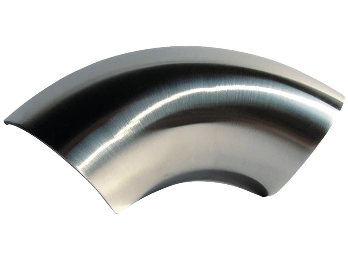 Curved Hot Shot Pipes E2 Heat Shield Smooth Chrome