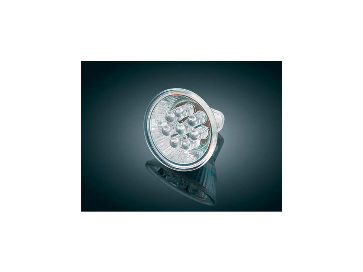 Kleine rode superheldere LED-reflectorlamp. Reflectorlamp