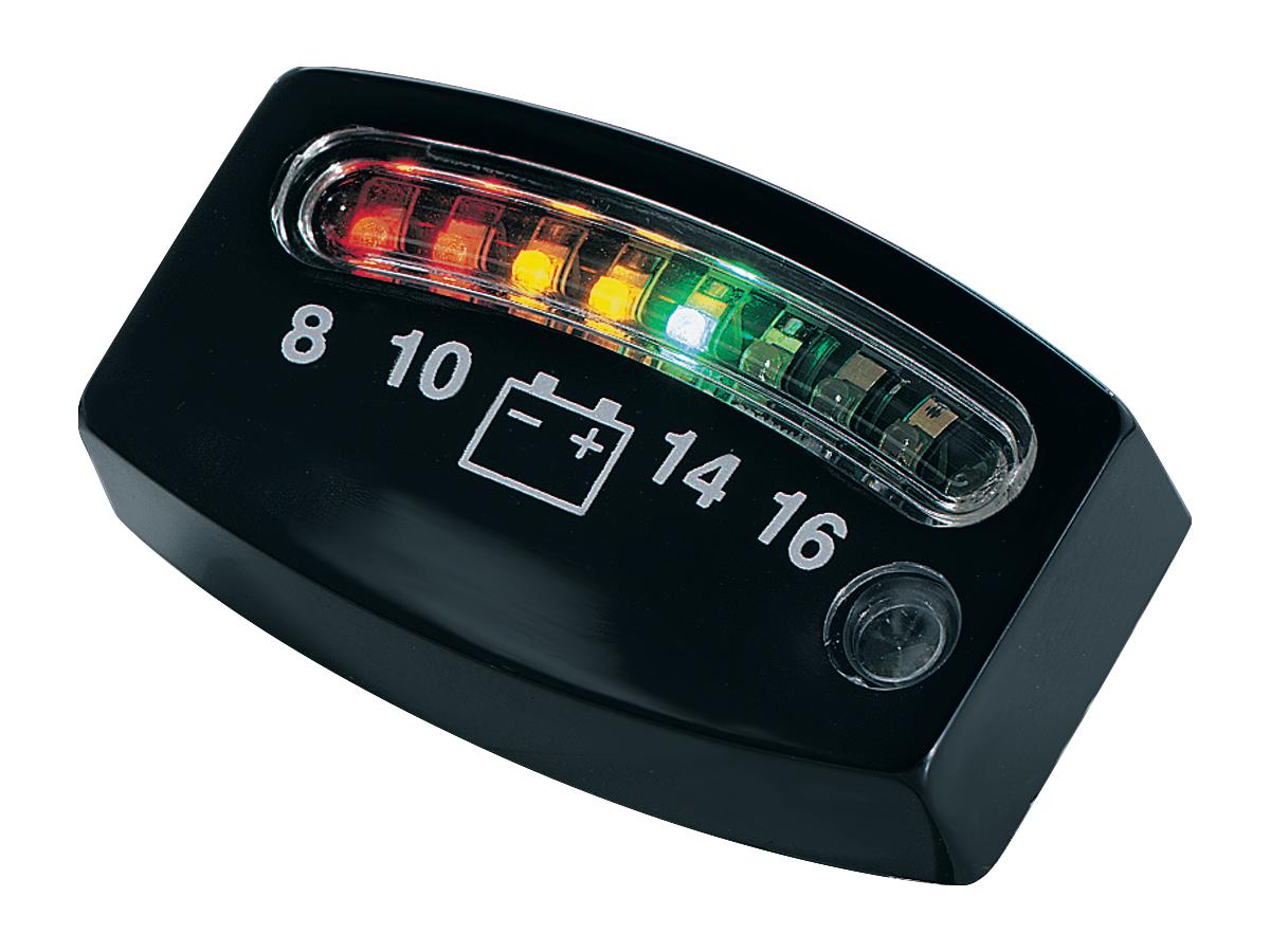 Led-batterijmeter, zwart