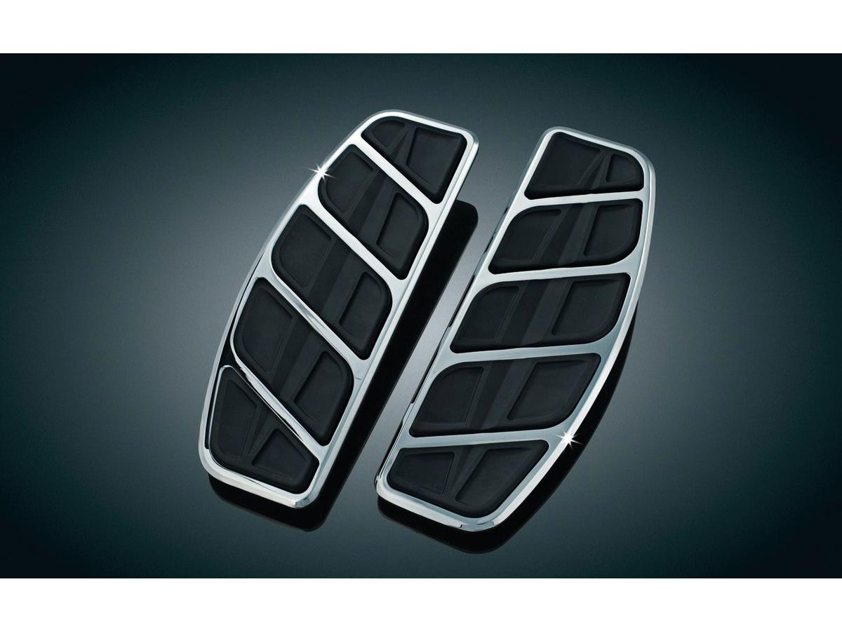 Kinetic Floorboard Inserts For H-D Traditional Driver Boards Chrome