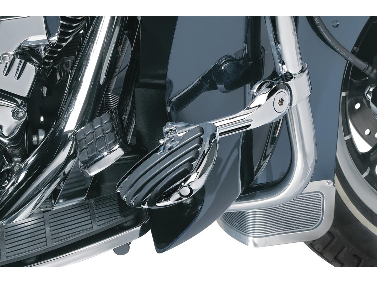 Tour-Tech Cruise Mounts with Heavy Duty Quick Clamps and Offset Arm Long Arm, ISO Wings Chrome