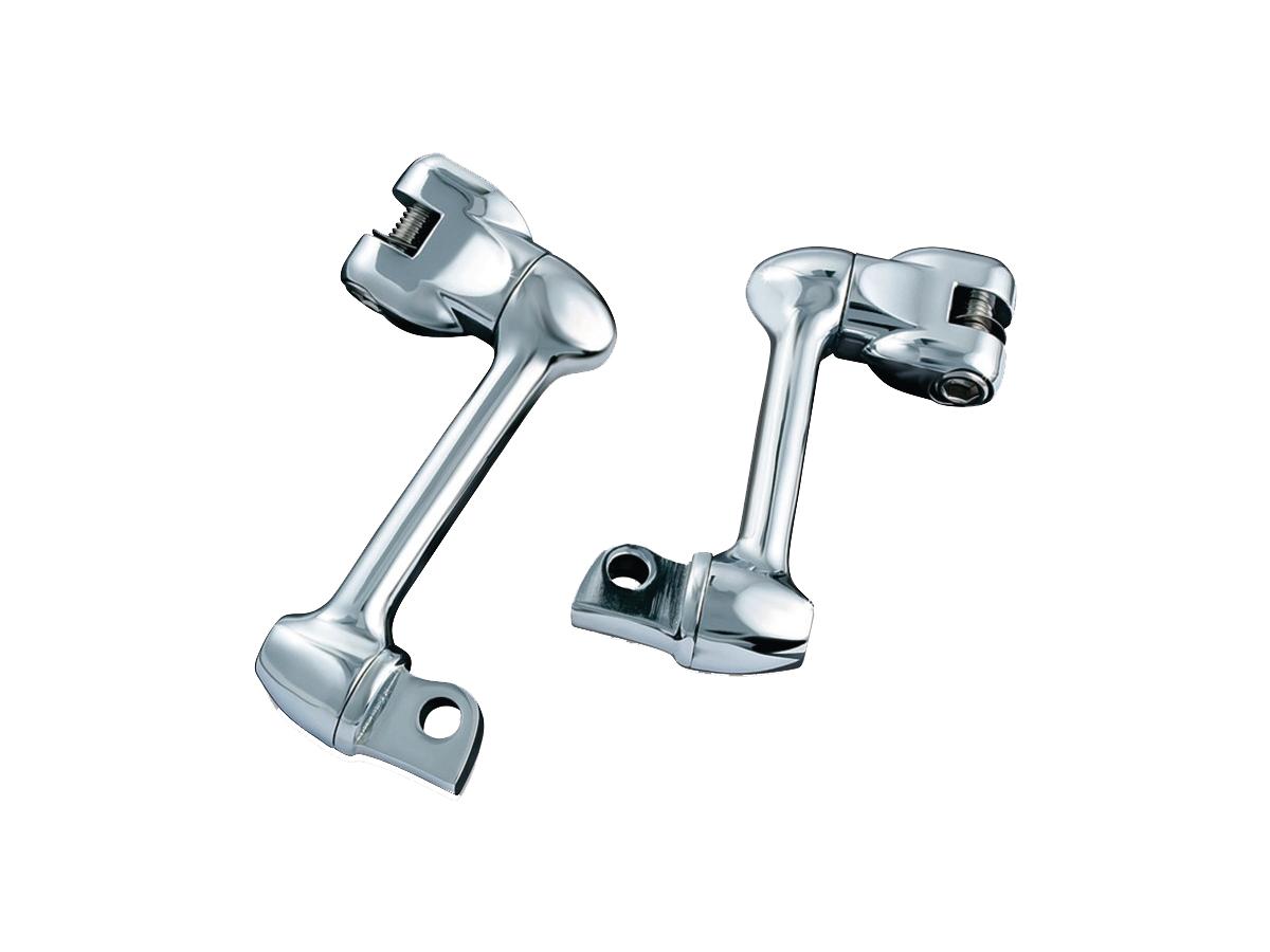 4" Adjustable Lockable Offsets with Male Mount Adapter Chrome