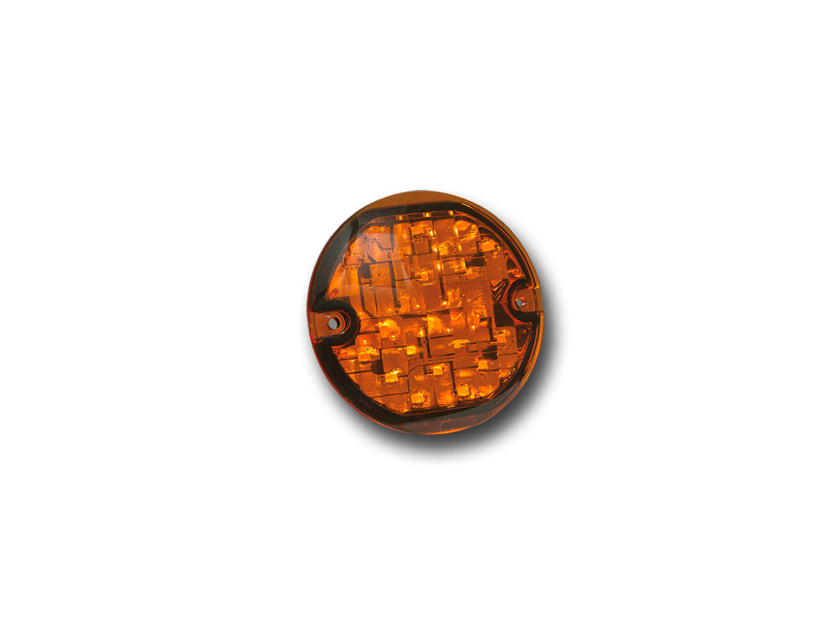 Flat-Style Turn Signal Insert Chrome Amber LED