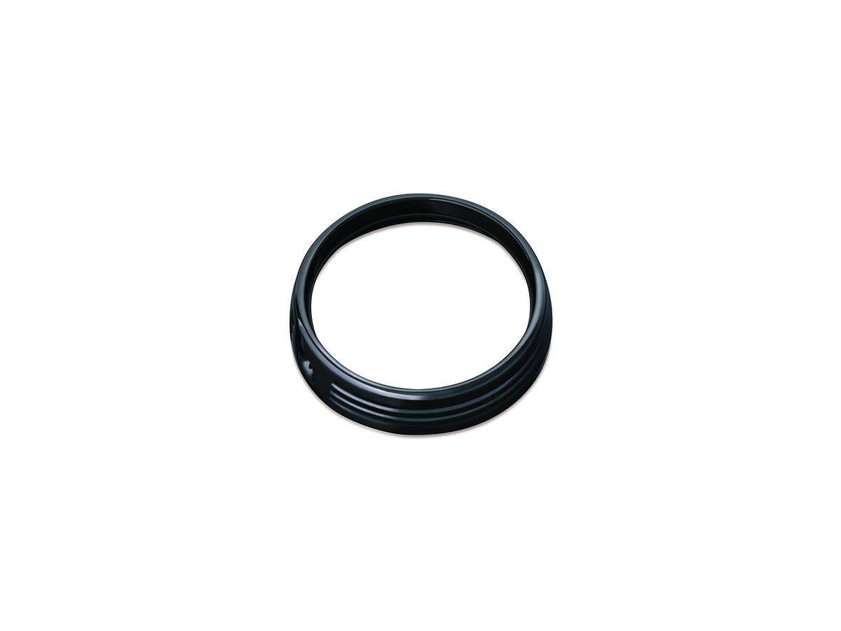 7" Headlamp Trim Ring Black Gloss