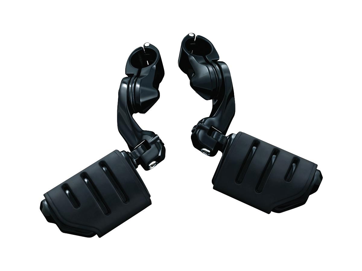 Tour-Tech Cruise Mounts with Heavy Duty Quick Clamps and Offset Arm Short Arm, Tridend Dually ISO Pegs Black, Gloss