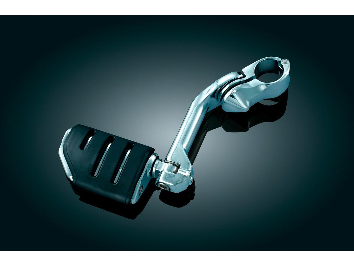 Tour-Tech Cruise Mounts with Heavy Duty Quick Clamps and Offset Arm Long Arm, Tridend Dually ISO Pegs Chrome