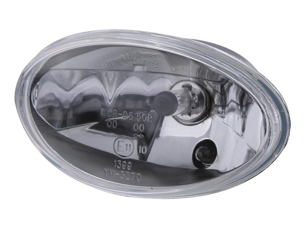 Oval Scheinwerfereinsatz Chrome Clear H4