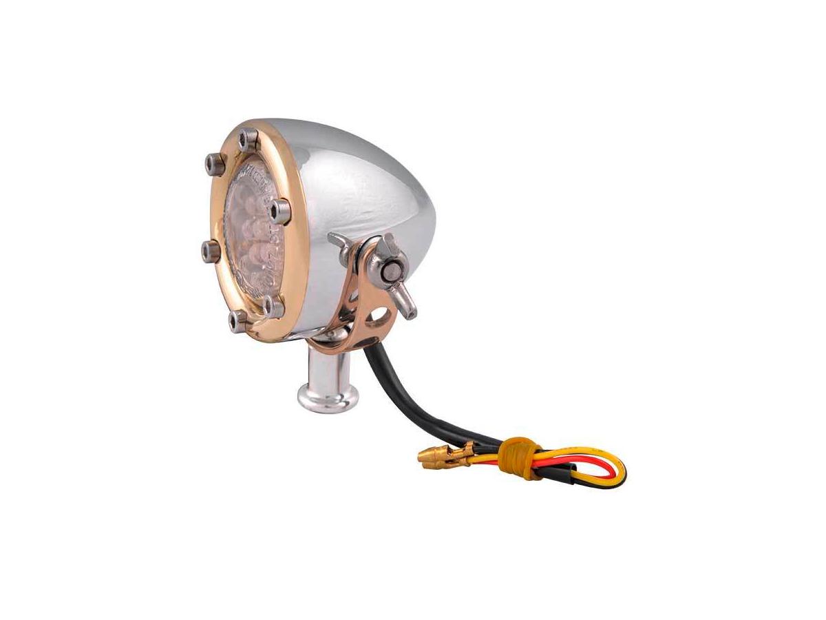 LED-achterlicht Zwart aluminium gepolijst Helder LED