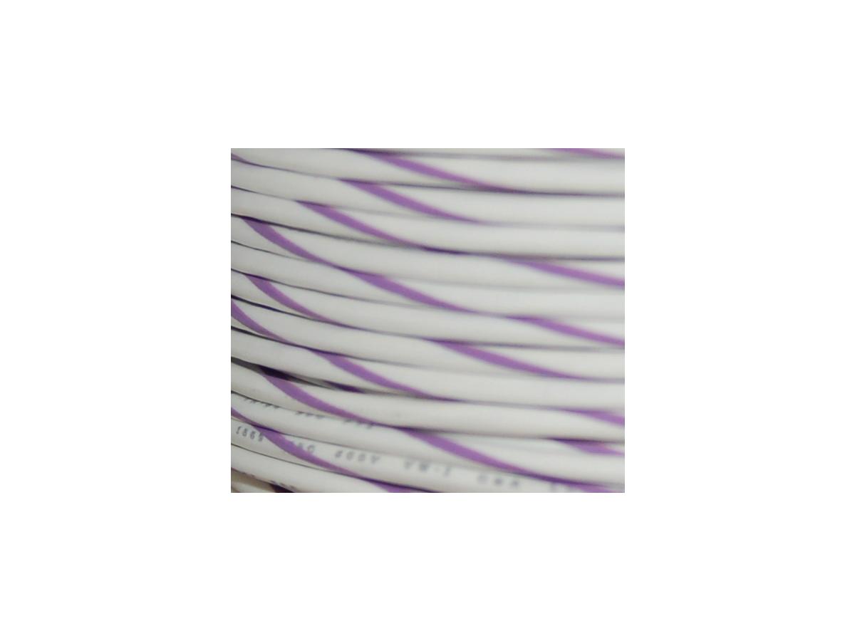 OEM gekleurde 1 mm draadspoelen wit, violet gestreept