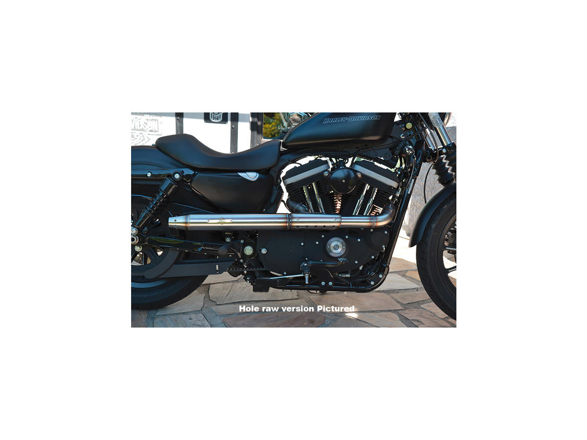 Cuba Libre Short Outline Konus Headpipes 2 1/2“ VA satin, Heat Shield black hole 2-in-1 Exhaust System