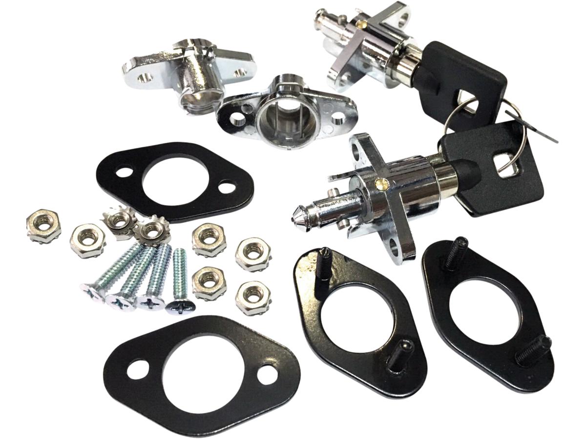 Universal Saddlebag Lock Kit Chrome