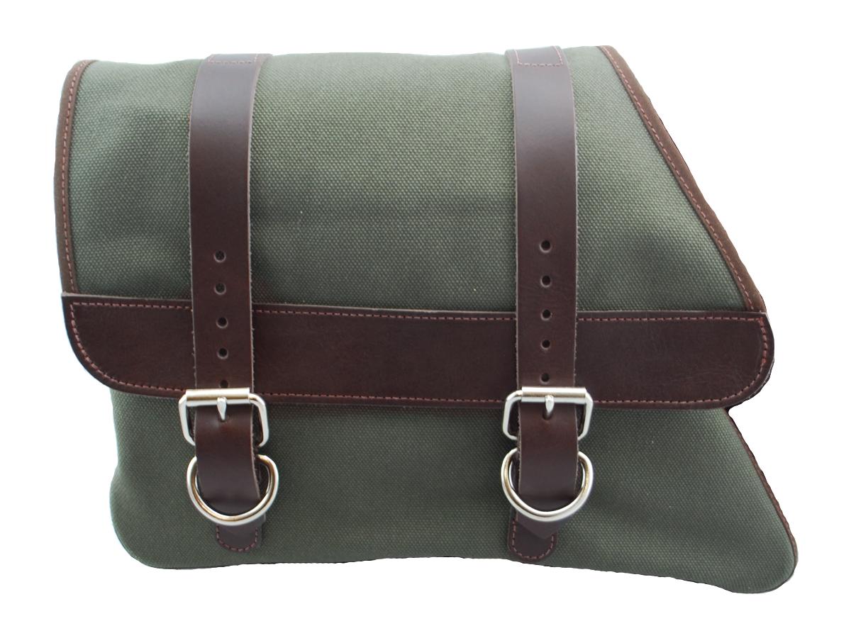 Canvas Solo Side Bag Strut Mount Brown Army Green Left