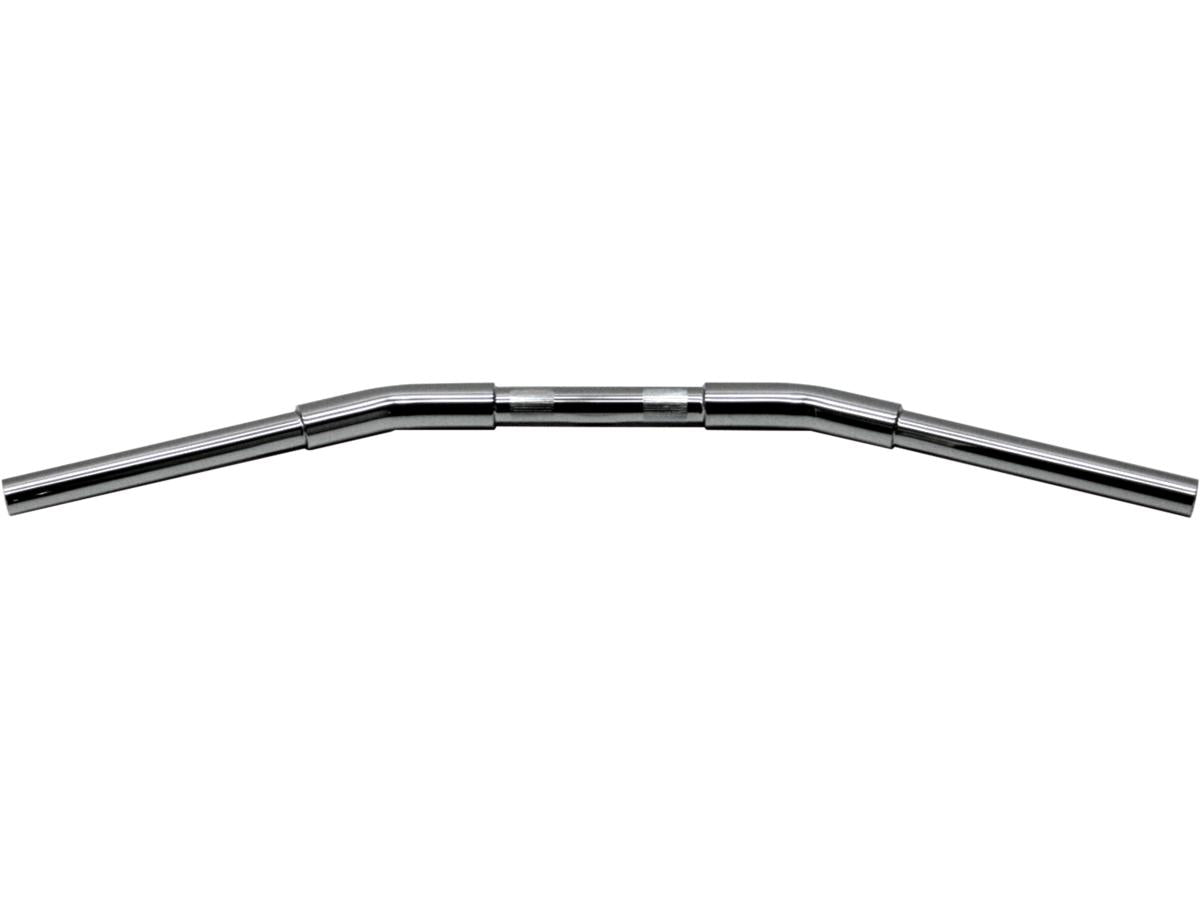 1 1/4" Fat Drag Bar Handlebar with 1" Clamp Diameter Dimpled 3-Hole Chrome 820 mm Throttle Cables